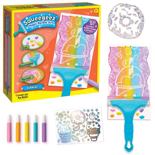 Creativity for Kids® Kawaii Squeegeez Magic Reveal Art